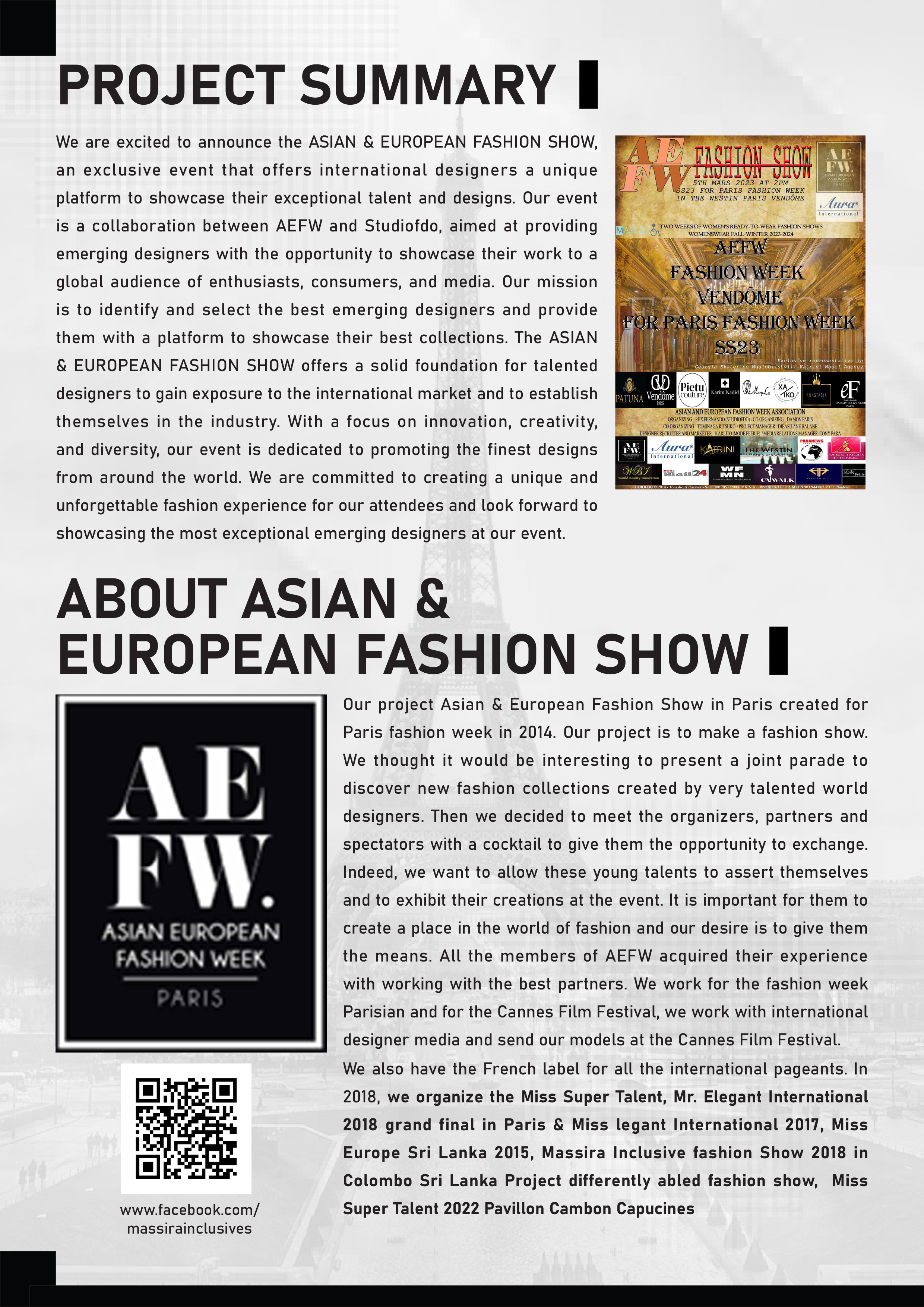 ASIAN AND EUROPEAN FASHION WEEK SS23 - The Westin Vendôme Paris